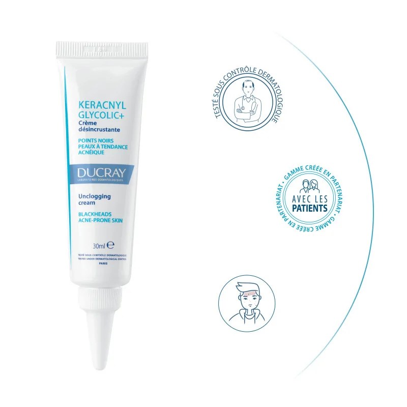 DUCRAY Ducray Crème désincrustante KERACNYL GLYCOLIC+ 30 ml — vue 2