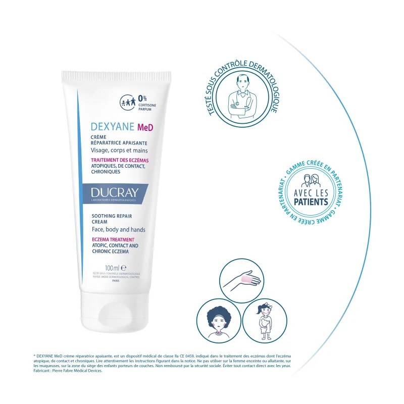 DUCRAY Ducray - Crème Réparatrice Apaisante — Crème eczéma - Dexyane MeD 100 ml — vue 2