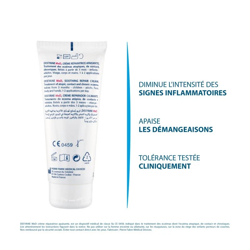 DUCRAY Ducray - Crème Réparatrice Apaisante — Crème eczéma - Dexyane MeD 100 ml — vue 4