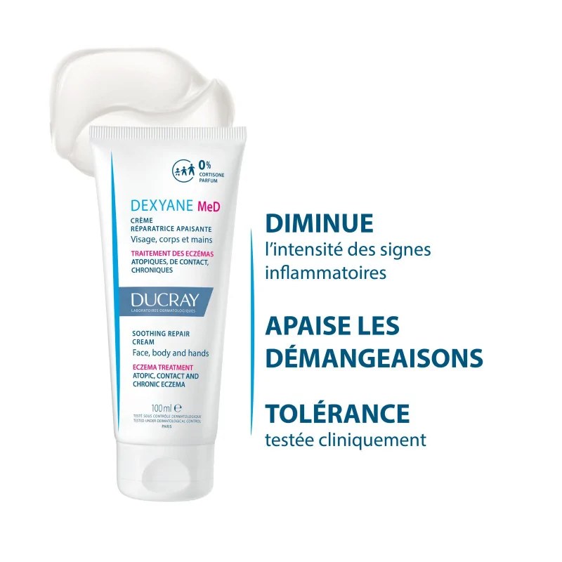 DUCRAY Ducray - Crème Réparatrice Apaisante — Crème eczéma - Dexyane MeD 100 ml — vue 5