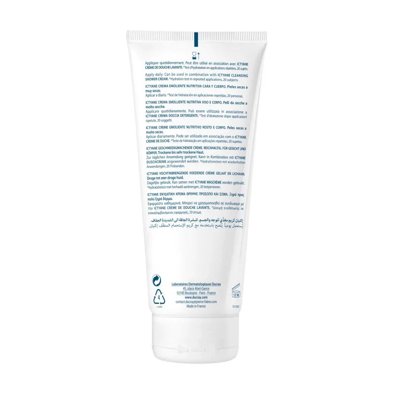 DUCRAY Ducray Ictyane Crème Émolliente Nutritive 200 ml — vue 5