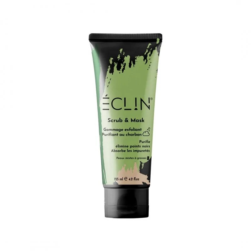 ECLIN  ECLIN SCRUB AND MASK GOMMAGE AU CHARBON ACTIF