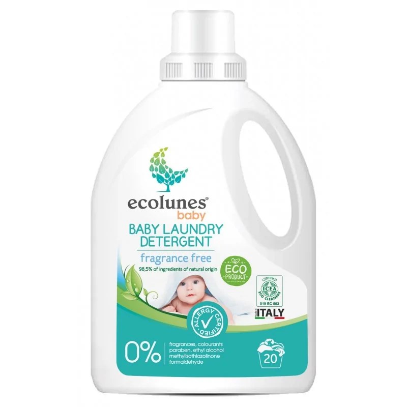 ECOLUNES ECOLUNES LESSIVE BÉBÉ ÉCOLOGIQUE ET HYPOALLERGÉNIQUE - 20 LAVAGES 1 L