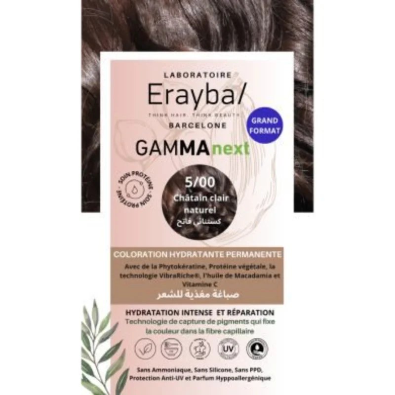 ERAYBA Erayba Gamma Next Coloration 5/00 chatin clair naturel Coloration Hydratante Permanente