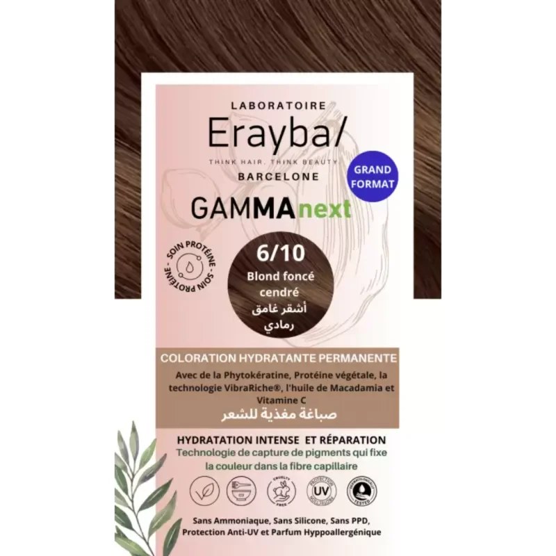 ERAYBA Erayba Gamma next Coloration 6/10 Blond fonce cendre Coloration Hydratante Permanente