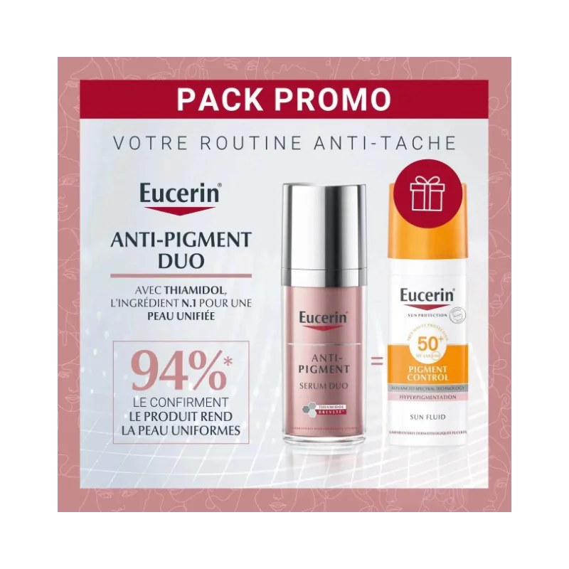 EUCERIN EUCERIN Anti-Pigment SÉRUM-DUO 30ML ACHETE + EUCERIN ECRAN ANTI PIGMENT SPF50+ 50ML Offert