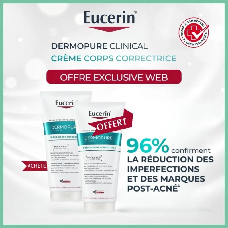 EUCERIN EUCERIN DERMOPURE crème corps triple action 200ml ACHETE + 1 OFFERT
