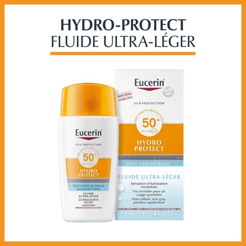 EUCERIN EUCERIN HYDRO PROTECT FLUIDE ULTRA LEGER SPF 50+ TOUS TYPES DE PEAUX