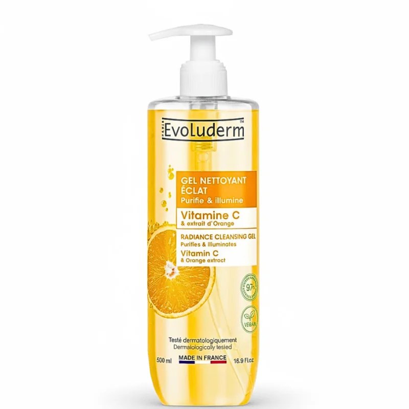 EVOLUDERM Evoluderm Gel Nettoyant Eclat Vitamine C 500ml
