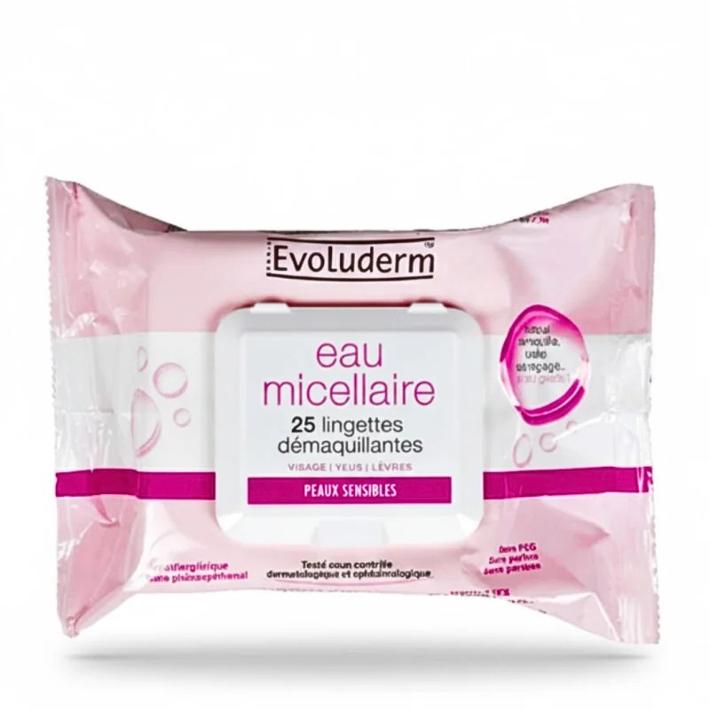 EVOLUDERM Evoluderm Lingettes Demaquillant Micellaire 25 Pieces