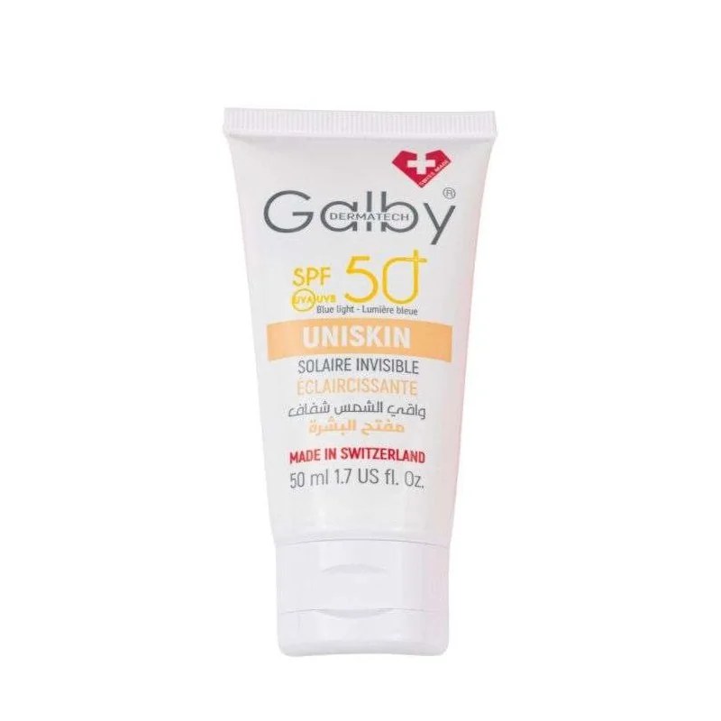 GALBY GALBY UNISKIN CREME SOLAIRE INVISIBLE ECLAIRCISSANTE SPF50+ 50 ML