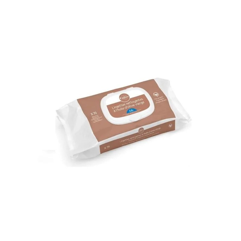 GIFRER  GIFRER LINGETTES BEBE  AU LINIMENT HUILE OLIVE EXTRA X70