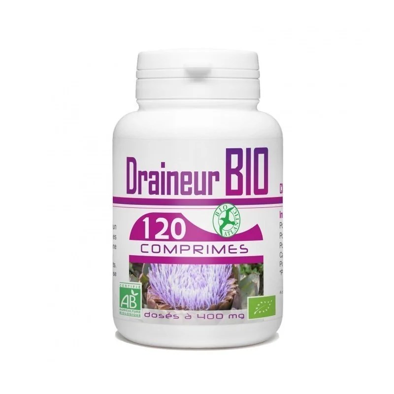 GPH DIFFUSION  GPH DIFFUSION DRAINEUR BIO COMPLEXE : AUBIER DE TILLEUL, ARTICHAUT, RADIS NOIR 400 MG 120 COMPRIMÉS