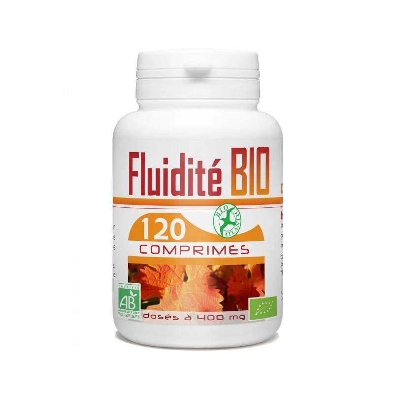 GPH DIFFUSION  GPH DIFFUSION FLUIDITÉ BIO COMPLEXE (VIGNE ROUGE, BARDANE, HAMAMELIS ) 400 MG 120 COMPRIMÉS