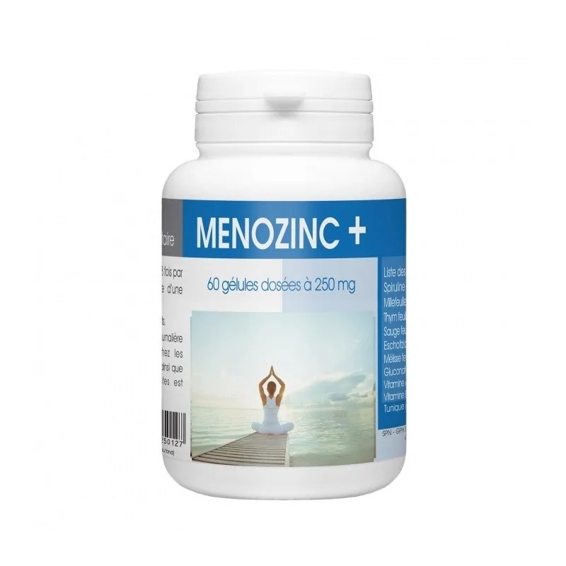 GPH DIFFUSION  GPH Diffusion  MENOZINC + 250MG - 60 GÉLULES