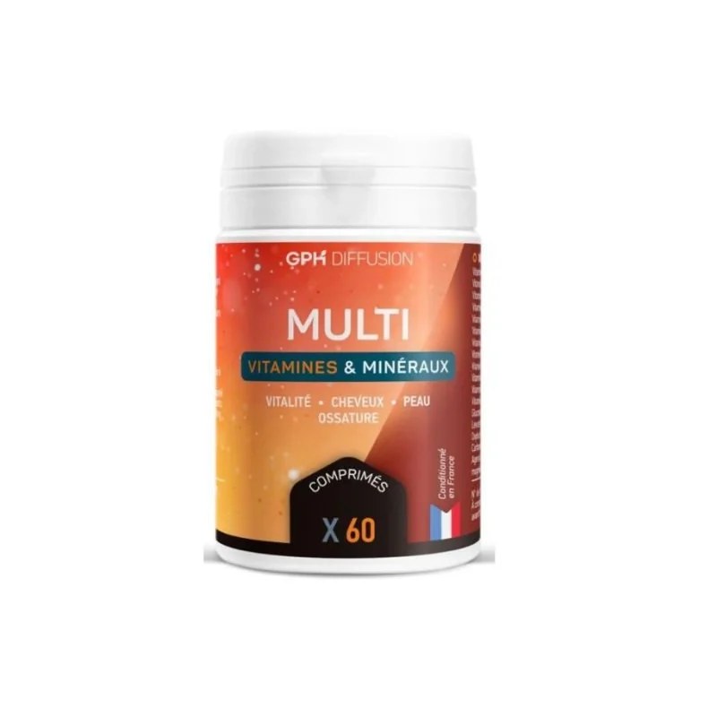 GPH DIFFUSION  GPH DIFFUSION MULTIVITAMINES ET MINÉRAUX 60 comprimes