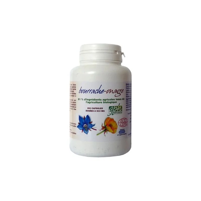 GPH DIFFUSION  GPH DIFFUSION  ONAGRE BOURRACHE Bio 200 capsules