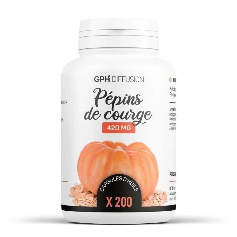 GPH DIFFUSION  GPH DIFFUSION  PEPINS DE COURGE  200 capsules