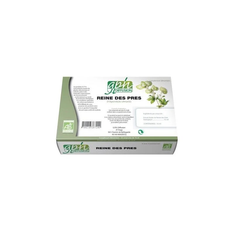 GPH DIFFUSION  GPH DIFFUSION REINE DES PRES  BIO  20 ampoules