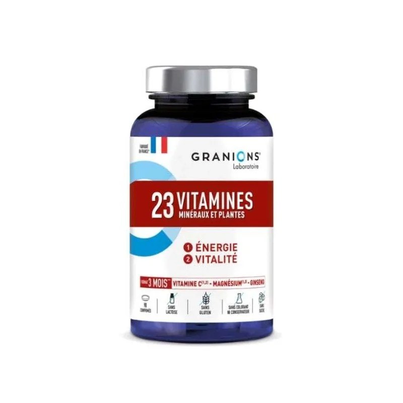 GRANIONS GRANIONS 23 VITAMINES MINERAUX ET PLANTES 90 COMPRIMES