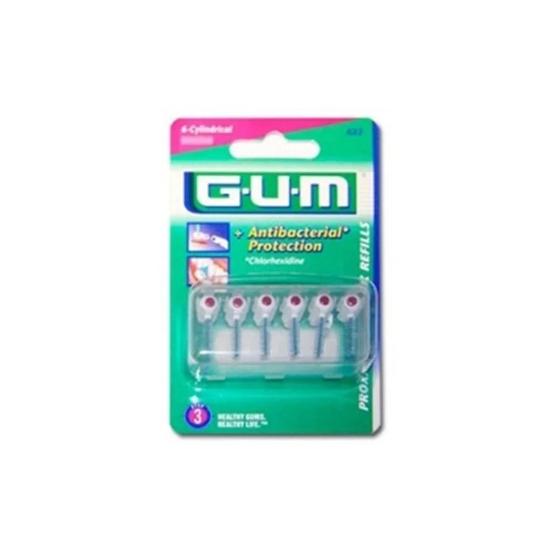 GUM SUNSTAR GUM RECHARGE 6 BROSSETTES FINES 1,4mm 622