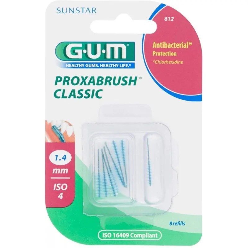 GUM SUNSTAR GUM RECHARGE 8 BROSSETTES 1,4mm - 612