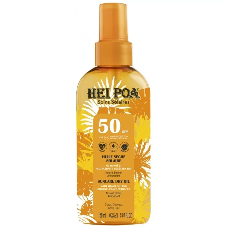 Hei Poa Hei poa huile solaire monoi hydratante spf 50 corps 150ml