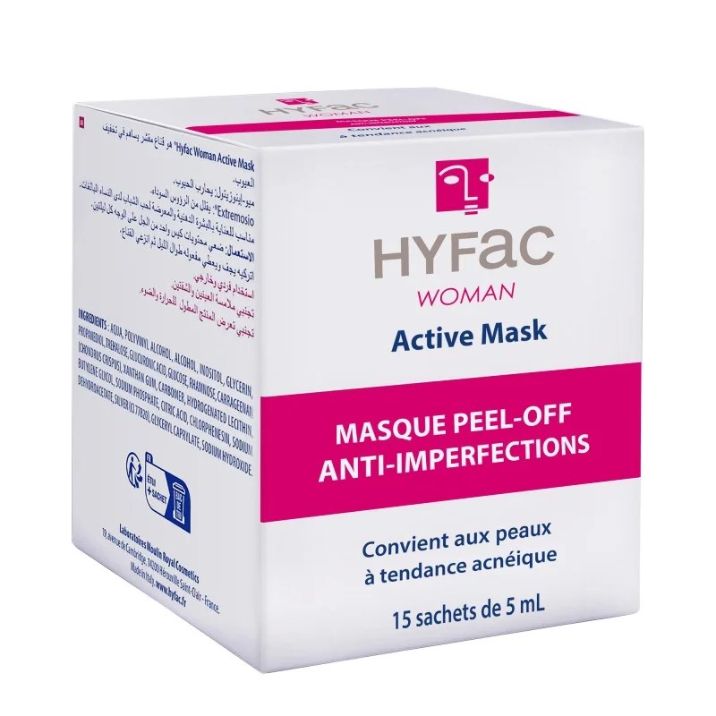 HYFAC HYFAC WOMAN ACTIVE MASK MASQUE PEEL-OFF 15 SACHETS
