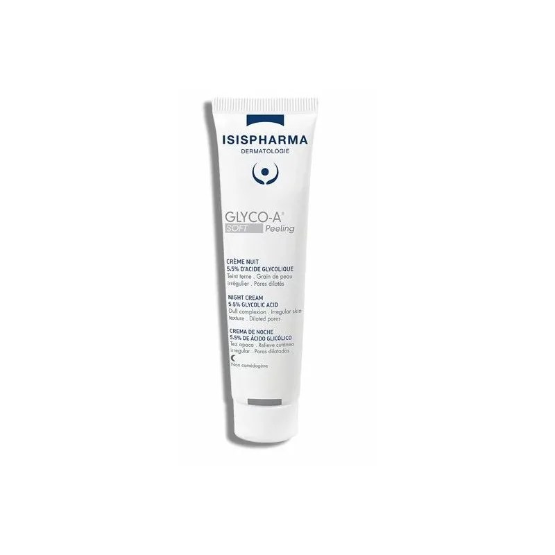 isis pharma ISISPHARMA GLYCO-A SOFT Peeling Crème Nuit 5,5% D’acide Glycolique 30ml