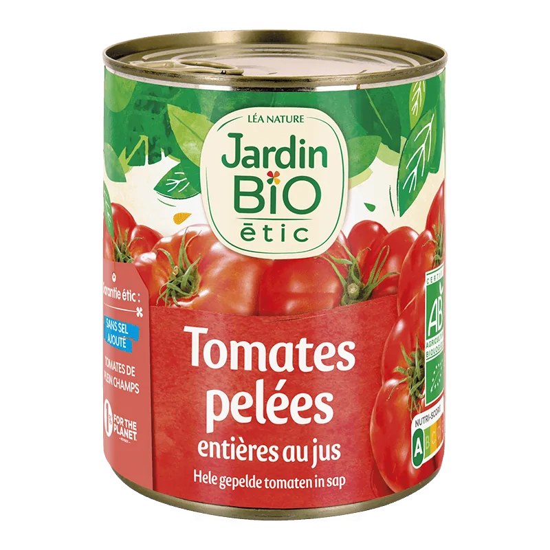 JARDIN BIO JARDIN BIO TOMATES PELEES ENTIERES 800G