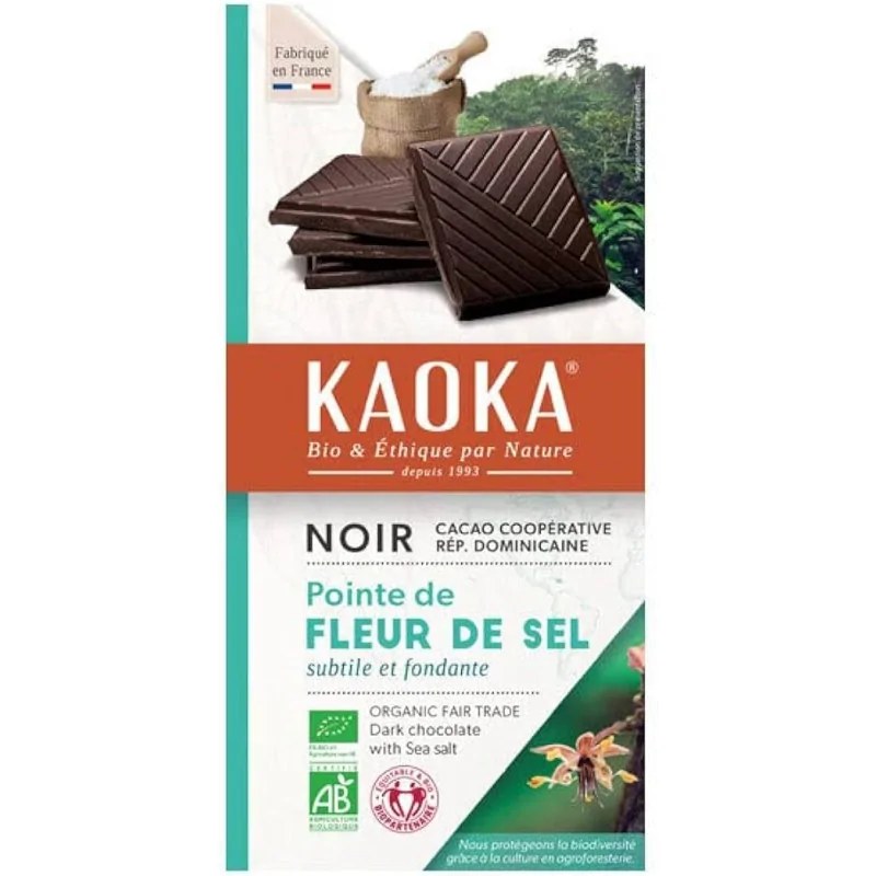 KAOKA KAOKA TABLETTE DE CHOCOLAT NOIR 70% A LA FLEUR DE SEL 100G
