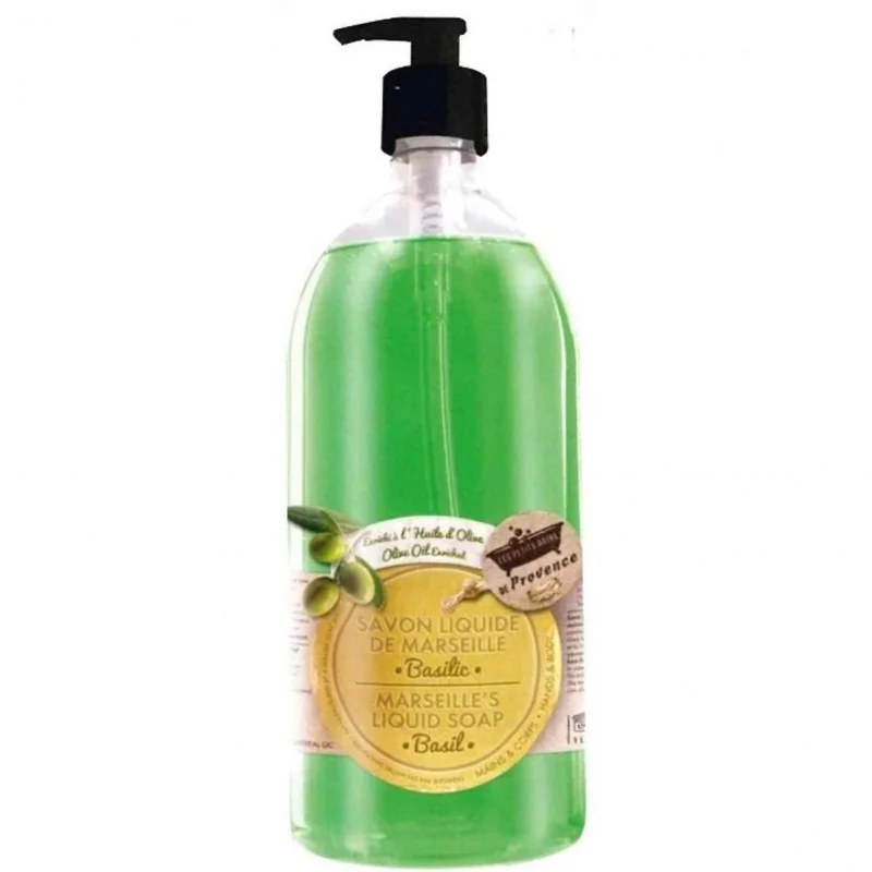 LES PETITS BAINS DE PROVENCE LES PETITS BAINS DE PROVENCE SAVON LIQUIDE BASILIC 1L