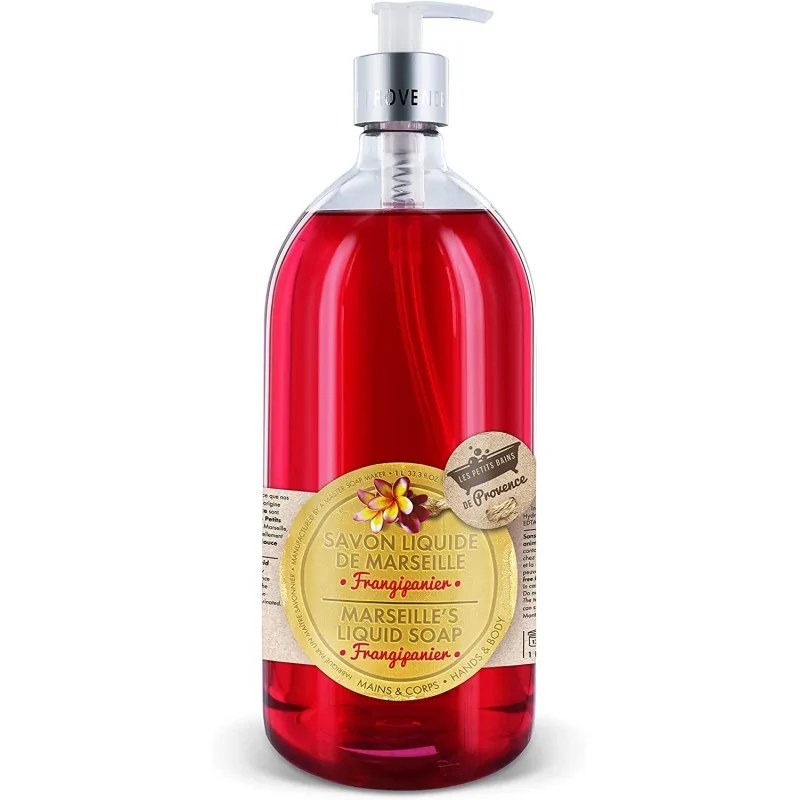 LES PETITS BAINS DE PROVENCE LES PETITS BAINS DE PROVENCE SAVON LIQUIDE FRANGIPANIER 1 L