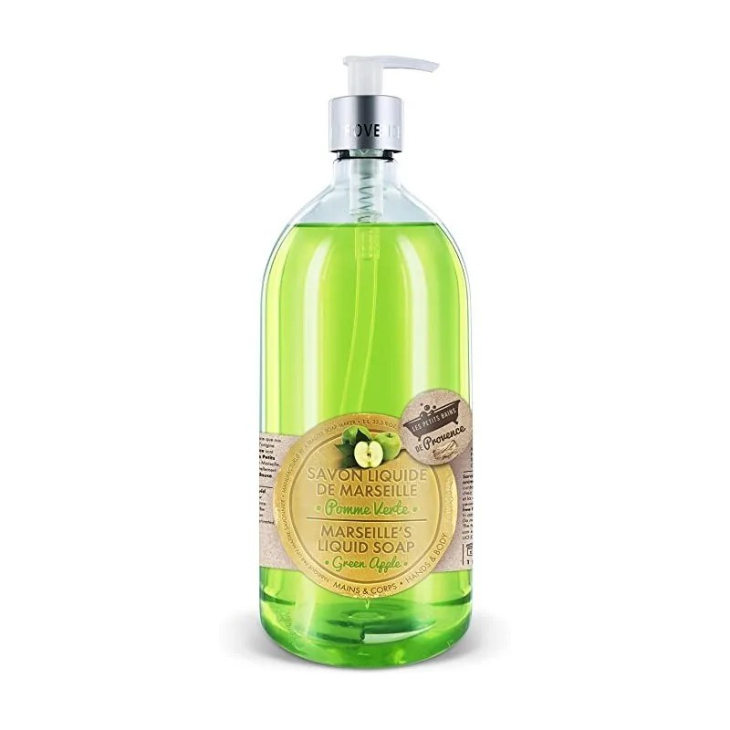 LES PETITS BAINS DE PROVENCE LES PETITS BAINS DE PROVENCE SAVON LIQUIDE  Pomme Verte 1L