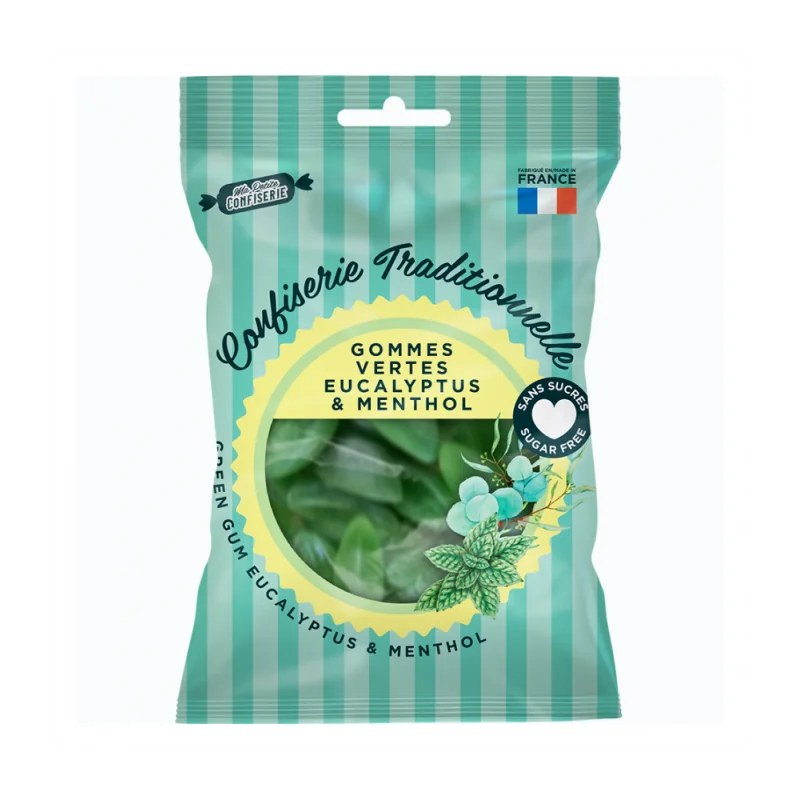 Ma petite confiserie Ma petite confiserie Gommes Vertes Eucalyptus Mentol sans sucres 100g
