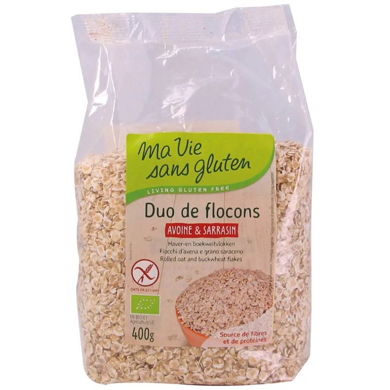 Ma Vie Sans Gluten MA VIE SANS GLUTEN DUO DE FLOCONS D'AVOINE ET SARRASIN 400G