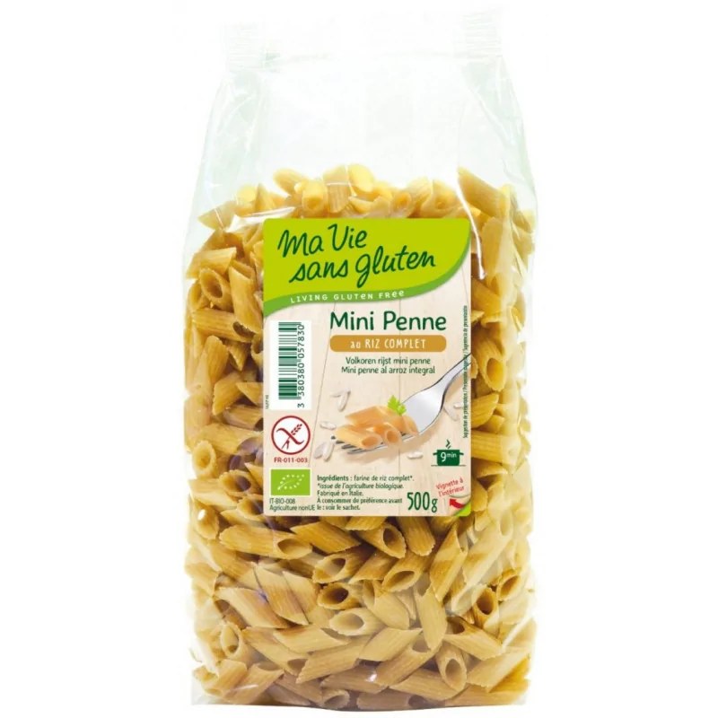Ma Vie Sans Gluten Ma Vie Sans Gluten MINI PENNE AU RIZ 1/2 COMPLET 500 G