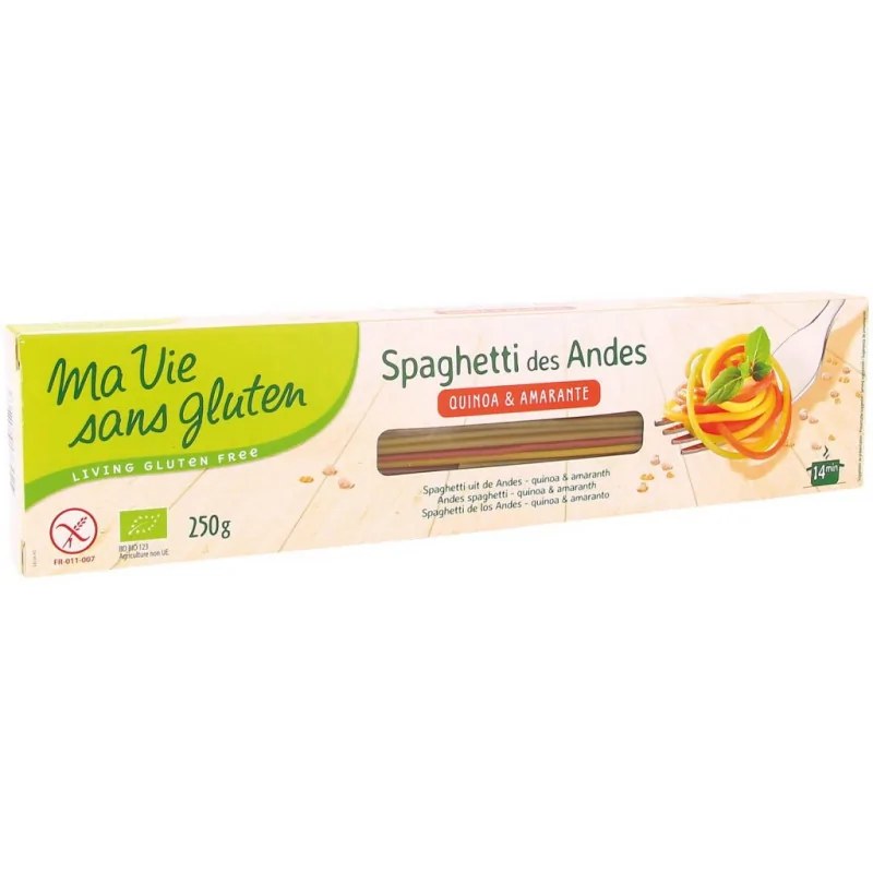 Ma Vie Sans Gluten MA VIE SANS GLUTEN SPAGHETTI DES ANDES 3 COULEURS 250G