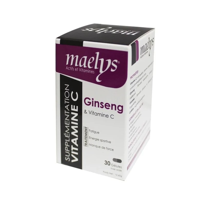 MAELYS  Maelys Ginseng et vitamine C 30 gélules