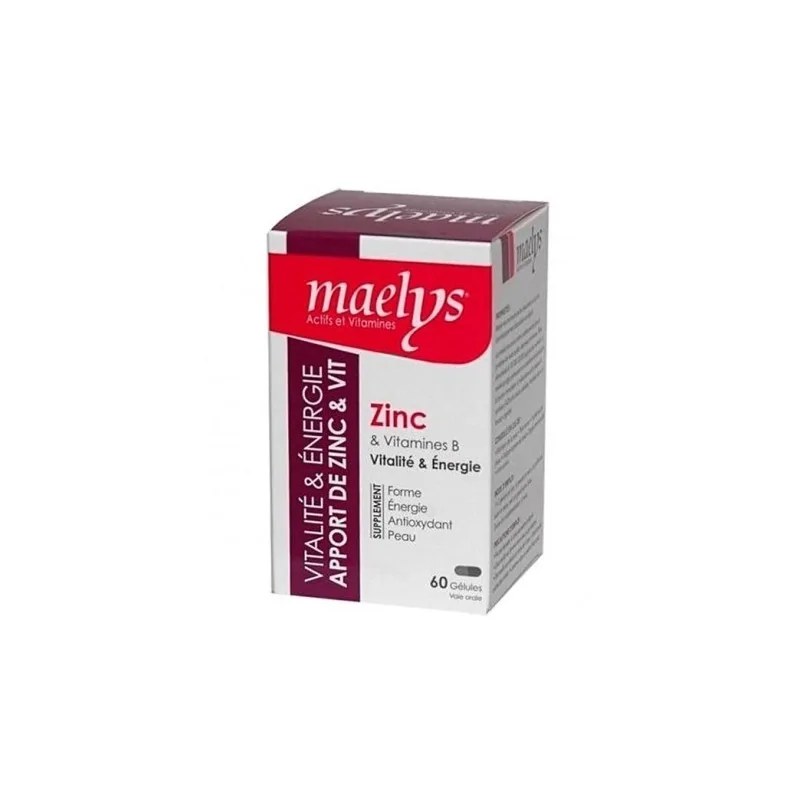 MAELYS  MAELYS ZINC & VITAMINES B VITALITÉ 60 GÉLULES