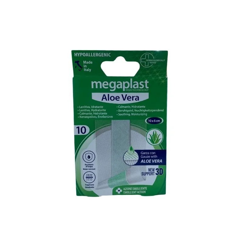 MEGAPLAST MEGAPLAST ALOE VERA PANSEMENT 3D HYDRATANTE BOITE DE 10 - REF 083519