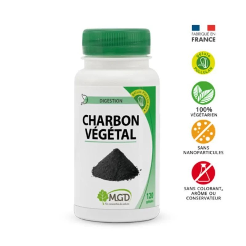 Mgd nature MGD CHARBON VÉGÉTALE  PILLULIER 120 GÉLULES