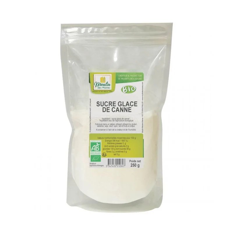 MOULIN DES MOINES MOULIN DES MOINES SUCRE GLACE DE CANNE  250G