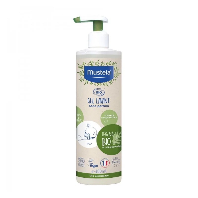 MUSTELA Mustela gel lavant corps et cheveux Bio 400 ml