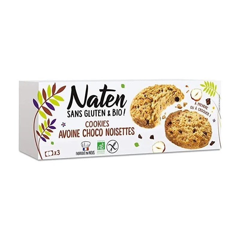 NATEN NATEN COOKIES AVOINE CHOCO NOISETTES 120G