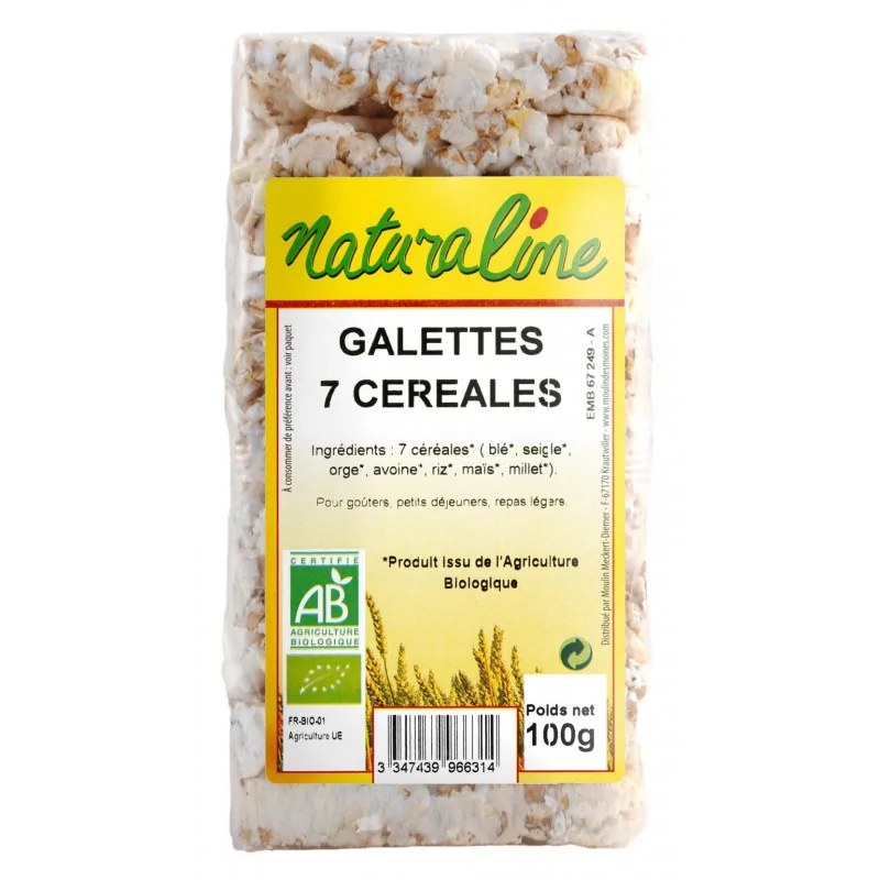 NATURALINE NATURALINE GALETTES 7 CEREALES 100G