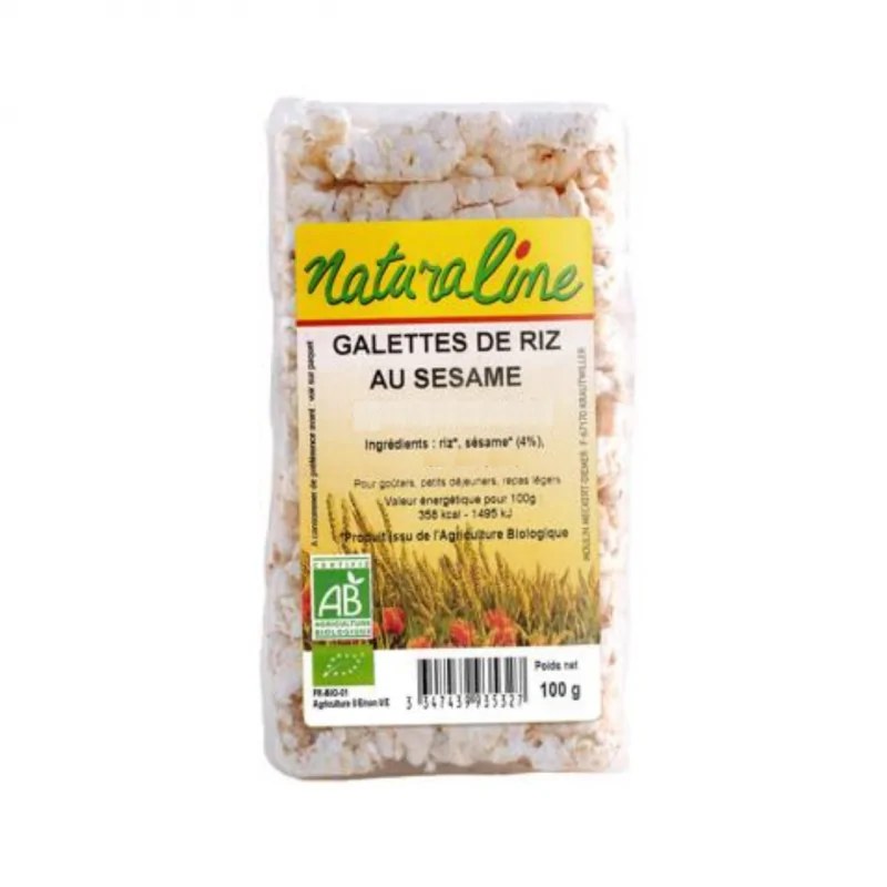 NATURALINE NATURALINE GALETTES DE RIZ SESAME 100G