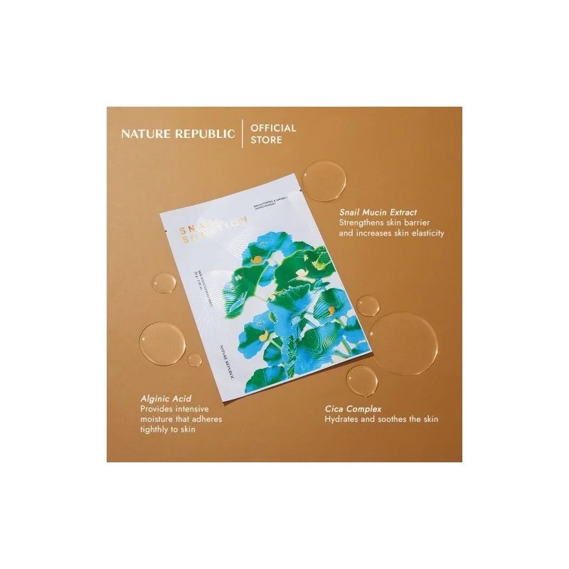 Nature Republic NATURE REPUBLIC SNAIL SOLUTION SKIN BOOSTER MASK SHEET 25 G — vue 3