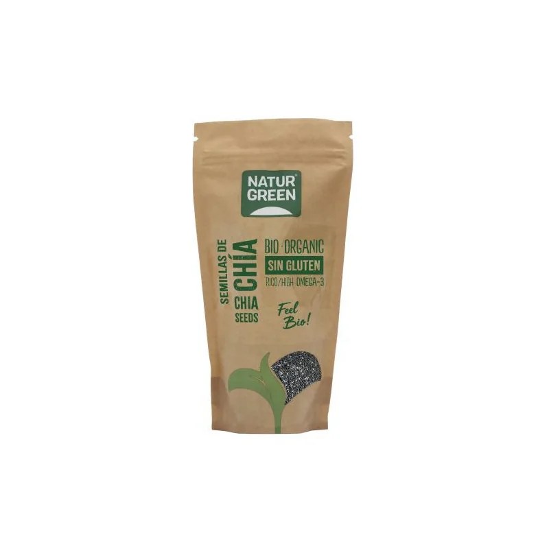 NaturGreen NaturGreen Graines de Chia BIO 500 g- Sans Gluten -