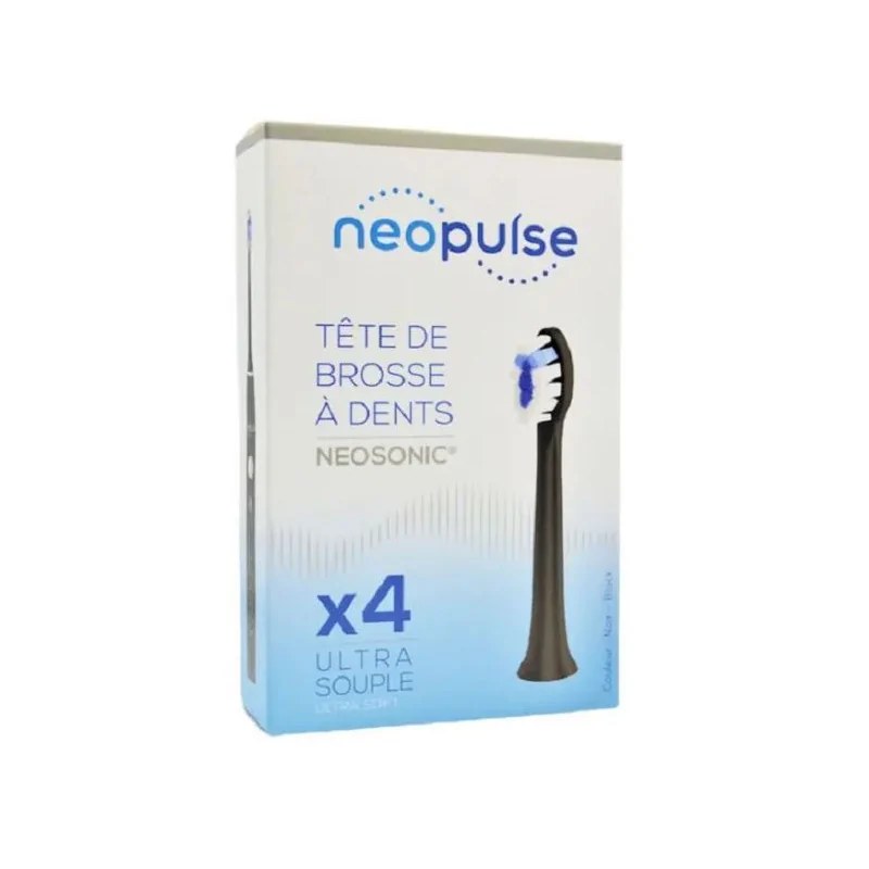 NEOPULSE NEOPULSE Recharge 4 Tetes De Brosse À Dent Ultra Souple Noir